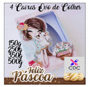 4 Caixas Ovo de Colher Páscoa (Menina) - Arquivo de corte