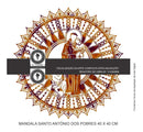Vetor Dxf Cdr Mandala Santo Antônio Dos Pobres-mdf Laser Cnc