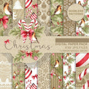 Kit Combo 90 Papéis Digitais Luxo Natal