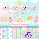 Kit Digital Papel Scrapbook Chuva de Amor (6)