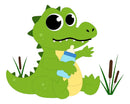 Arquivo Corte Topo De Bolo - Crocodilo 01 Tema