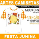 Pacote Artes Camisetas Sublimação Total Festa Junina Mockups