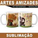 Estampas Amizade Amigos Sublimação Canecas 40jul Corel