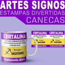 Estampas Canecas Signos Divertidos Sátiras Humor Mockups
