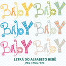 Arquivo Digita - Letra Alfabeto Bebê (scrapbook)