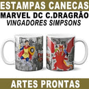 Sublimação Canecas Heróis Vingadores Marvel Dc Simpsons