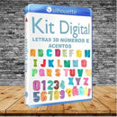 Pacote Arquivo De Corte Letras 3d Números Acentos scanncut fcm svg