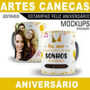 Estampas Canecas Aniversário 70 Estampas Canecas Parabéns