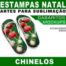 Artes Prontas Chinelos Papai Noel Natal Mockups Gabaritos