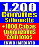 1200 Convites + 1000 Arquivos Organizados C/ Foto Silhouette