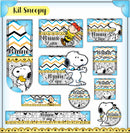 kit etiqueta escolar SNOOPY