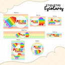 Arquivo Etiqueta Escolar Pop It 6 Studio, Pdf, Png E Dxf