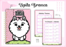 Caderneta Vacina Pet Spitz Branco - Arquivo Digital