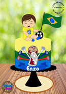 Arquivo De Corte Topo De Bolo Futebol Baby Boy