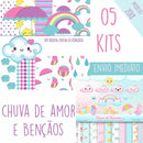Scrapbook Digital -chuva De Amor E Bençãos Atualizad+ Brinde
