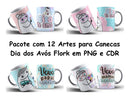 Pacote Artes Para Canecas Dia Dos Avós Flork Em Png E Cdr