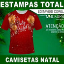 Pacote 15 Artes Sublimação Total Natal Camisetas Mockups