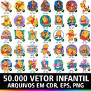 Kit Sublimação Vetores Desenho Infantil Alta Qualidade