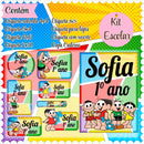 Arquivo Etiqueta Escolar Pop It 7 Studio, Pdf, Png E Dxf