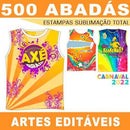 500 Estampas Abadás Artes Sublimação Carnaval Editáveis