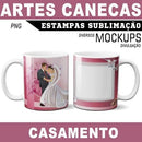Pacote Artes Estampas Noivo Noiva Png Canecas Casamento