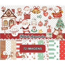 Kit Digital Natal Aquarela Scrapbook scanncut fcm svg Arquivo Png