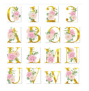 Arquivo Alfabeto Digital Png Completo Floral Dourado E Preto