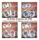 Mega Pacote De Artes Para Canecas Pascoa Flork +150 Arquivos