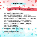 Pandoca Namorados Artes Kit Digital Frases Coloridas Mockups