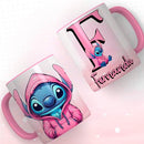 Pacote Artes Alfabeto Stitch Sublimação Canecas Mockups
