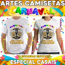 Artes Camisetas Carnaval Casal Artes Editáveis Mockups