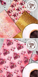 Patrones Gold And Pink Arte Grafico Vectorizado