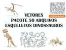 Pacote Vetores Dinossauros Esqueletos Cnc Laser Router Pluze