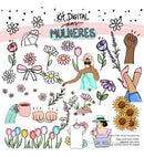 Pacote Artes Estampas Png Dia Da Mulher Mulheres Kit Digital