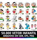 Kit 50 Mil Vetores Desenho Infantil Estampas Sublimação