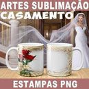 Artes Canecas Casamento Sublimação