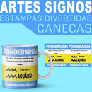 Estampas Canecas Signos Divertidos Sátiras Humor Mockups