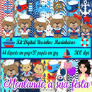 Kit Digital Ursinhos Marinheiros
