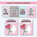 Pacote Estampas Artes Namorados Frases Bonequinhos Pck4 Png