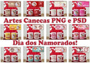 +800 Arquivos Digitais Dia Dos Namorados Canecas Sublimaçã