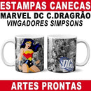 Sublimação Canecas Heróis Vingadores Marvel Dc Simpsons