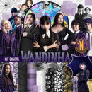 Kit Digital Wandinha Wednesday Família Addams Scrapbook Png