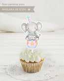 Kit Digital Circo Rosa Em Aquarela Ilustrações Png Scrapbook
