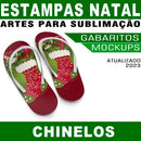 Artes Prontas Chinelos Papai Noel Natal Mockups Gabaritos