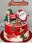 Arquivo De Corte Topo De Bolo Papai Noel Meu Primeiro Natal
