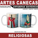 Estampas Canecas Religiosas Mockups Religião Corel Png