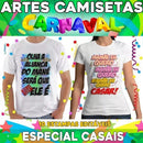 Artes Camisetas Carnaval Casal Artes Editáveis Mockups