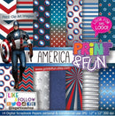 Kit Papel Digital Capitão America