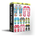 Pack Artes Estampas Sublimação Corel Para Chinelos Sandál