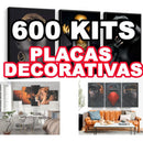 Pack  600 Kit  De Placas Quadros Decorativos + Bônus
